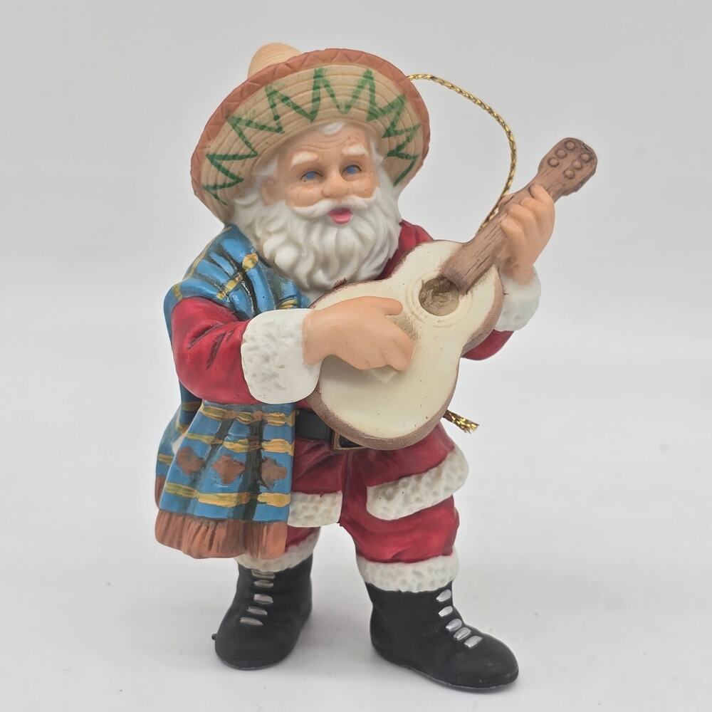 Vintage Danbury Mint Santa Around the World Christmas Tree Ornament-Mexico EUC